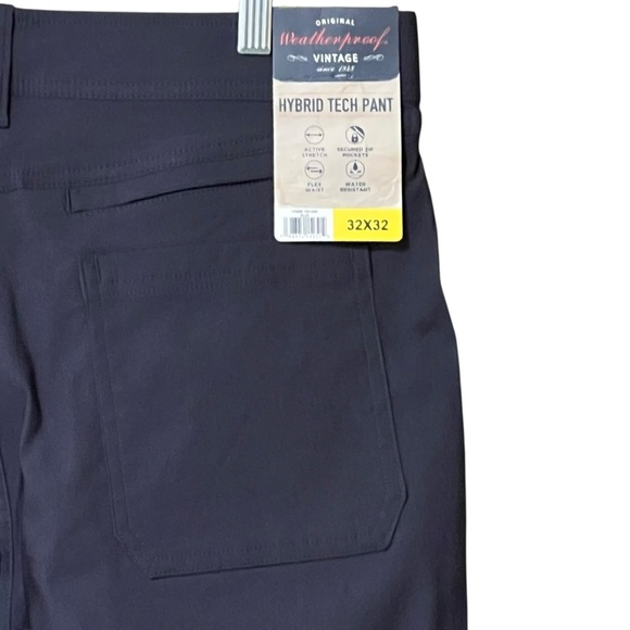 Weatherproof Hybrid Tech Pant 32x32 Blue Stretch Water Resistant Pockets NWT - Picture 8 of 11